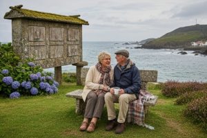 Pareja de jubilados retornados en Galicia considerando la compra de vivienda en Ferrol con Housefulness.